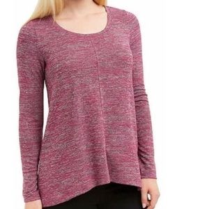 Jones New York || Raspberry Melange Stretch Tunic; Size S